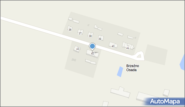 Brzeźno, Brzeźno, 42, mapa Brzeźno