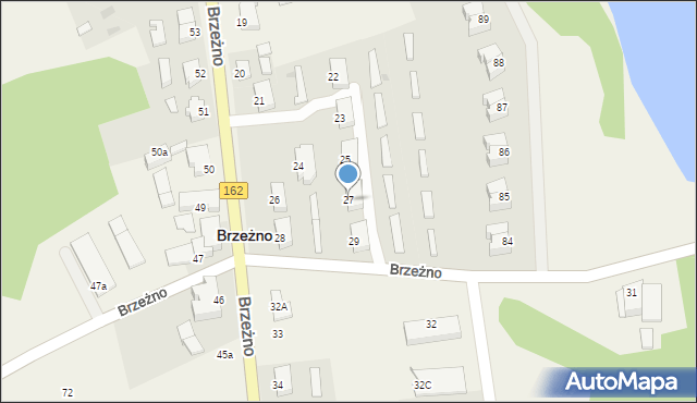 Brzeżno, Brzeżno, 27, mapa Brzeżno