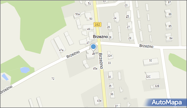 Brzeżno, Brzeżno, 46, mapa Brzeżno