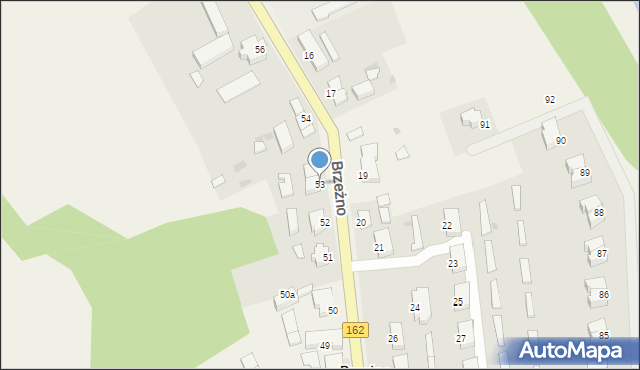 Brzeżno, Brzeżno, 53, mapa Brzeżno