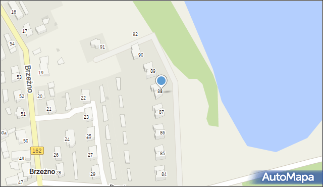 Brzeżno, Brzeżno, 88/1, mapa Brzeżno