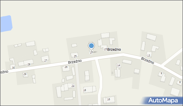 Brzeźno, Brzeźno, 17, mapa Brzeźno