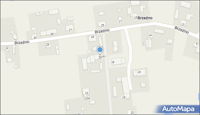 Brzeźno, Brzeźno, 24, mapa Brzeźno