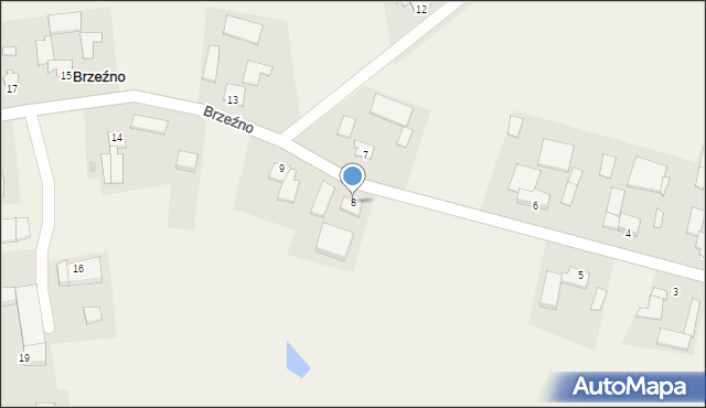 Brzeźno, Brzeźno, 8, mapa Brzeźno