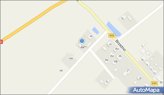 Brzeźno, Brzeźno, 49a, mapa Brzeźno