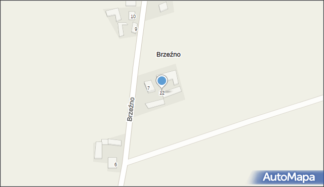 Brzeźno, Brzeźno, 12, mapa Brzeźno