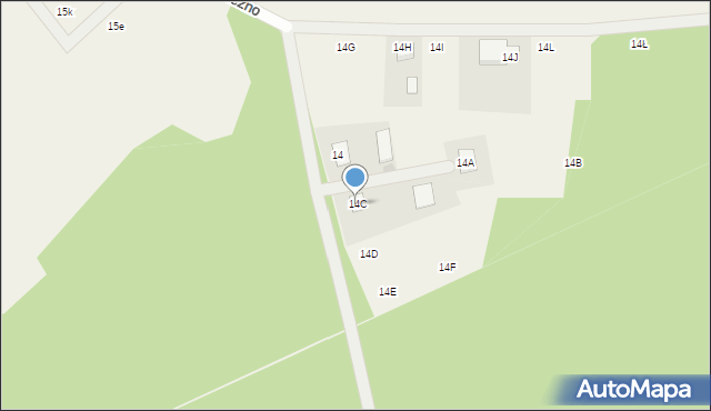 Brzeźno, Brzeźno, 14C, mapa Brzeźno