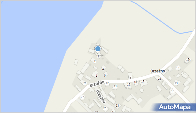Brzeźno, Brzeźno, 3, mapa Brzeźno