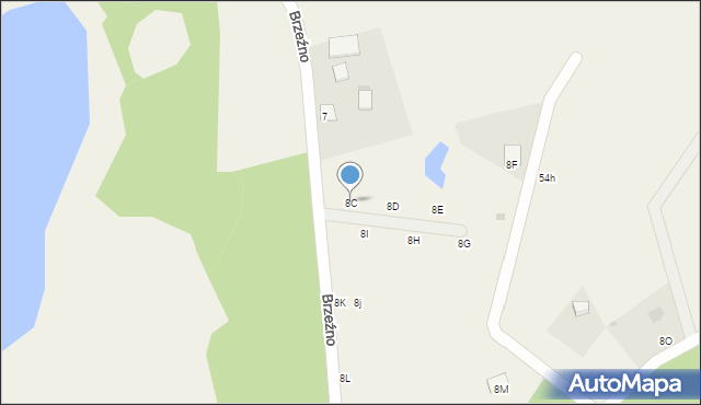 Brzeźno, Brzeźno, 8C, mapa Brzeźno
