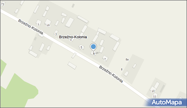 Brzeźno-Kolonia, Brzeźno-Kolonia, 6, mapa Brzeźno-Kolonia