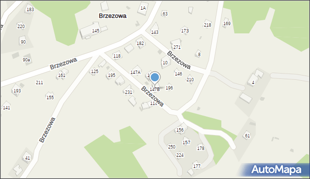 Brzezowa, Brzezowa, 147B, mapa Brzezowa