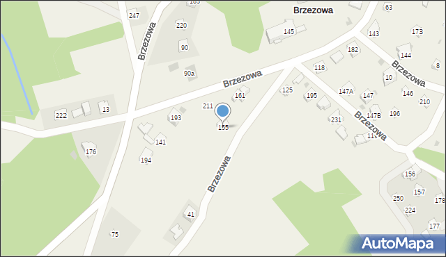 Brzezowa, Brzezowa, 155, mapa Brzezowa