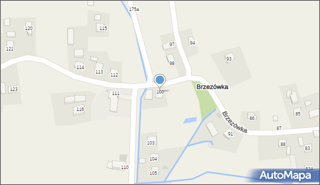 Brzezówka, Brzezówka, 100, mapa Brzezówka