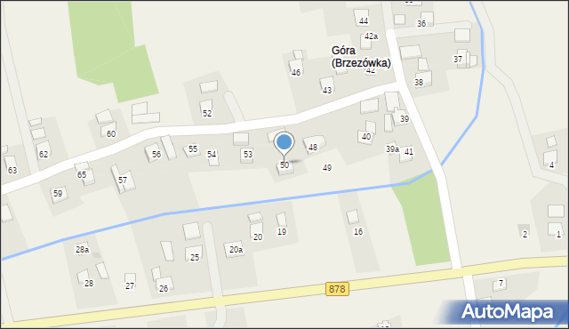 Brzezówka, Brzezówka, 50, mapa Brzezówka