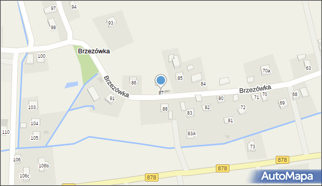 Brzezówka, Brzezówka, 87, mapa Brzezówka