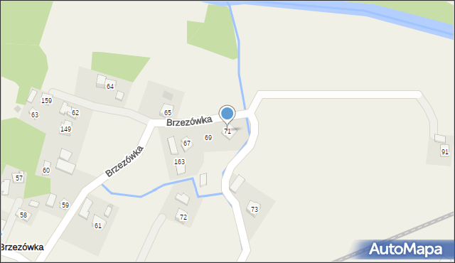 Brzezówka, Brzezówka, 71, mapa Brzezówka
