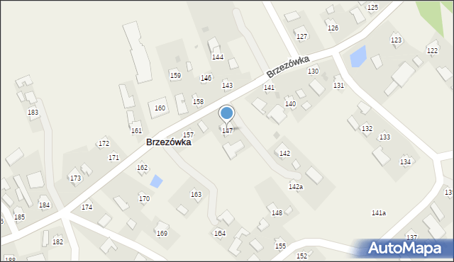 Brzezówka, Brzezówka, 147, mapa Brzezówka