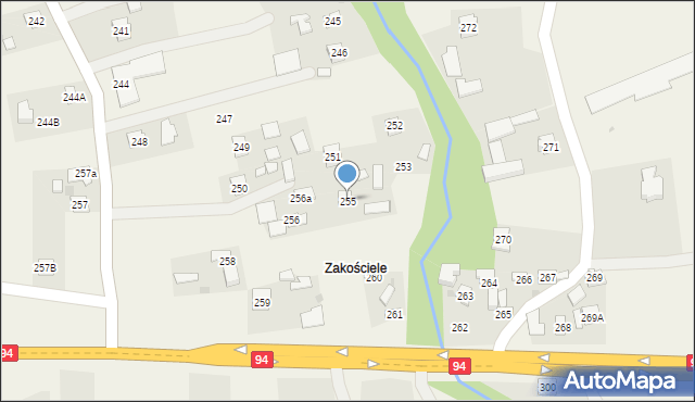 Brzezówka, Brzezówka, 255, mapa Brzezówka