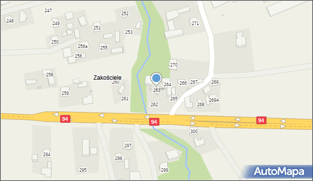 Brzezówka, Brzezówka, 263, mapa Brzezówka