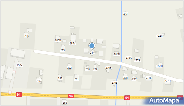 Brzezówka, Brzezówka, 284, mapa Brzezówka