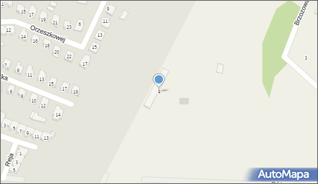 Brzóski-Falki, Brzozowa, 4, mapa Brzóski-Falki