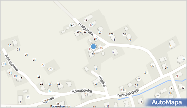 Brzoskwinia, Brzoskwinia, 52, mapa Brzoskwinia