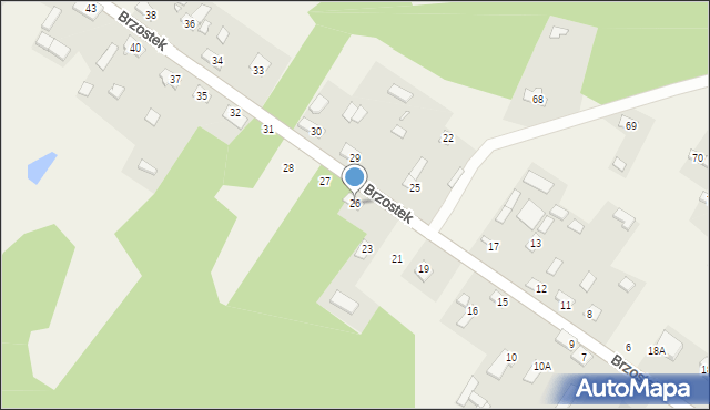 Brzostek, Brzostek, 26, mapa Brzostek