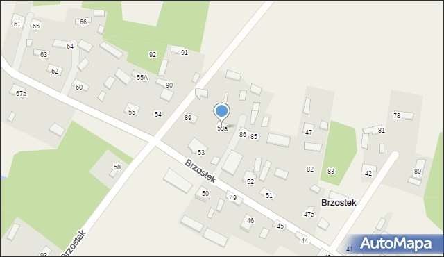 Brzostek, Brzostek, 53a, mapa Brzostek