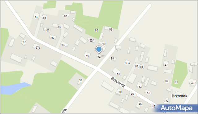 Brzostek, Brzostek, 54, mapa Brzostek