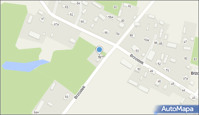Brzostek, Brzostek, 58, mapa Brzostek