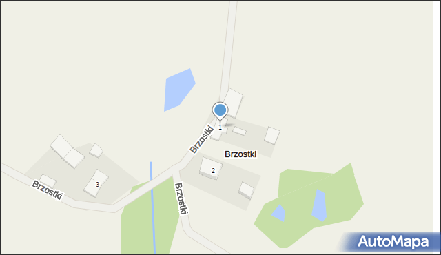 Brzostki, Brzostki, 1, mapa Brzostki