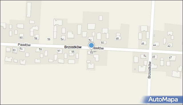Brzostków, Brzostków, 53, mapa Brzostków