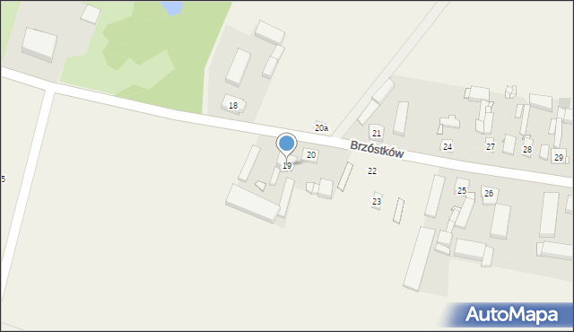 Brzóstków, Brzóstków, 19, mapa Brzóstków