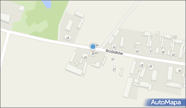 Brzóstków, Brzóstków, 20, mapa Brzóstków
