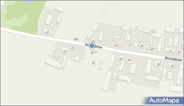 Brzóstków, Brzóstków, 22, mapa Brzóstków