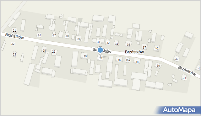 Brzóstków, Brzóstków, 33, mapa Brzóstków