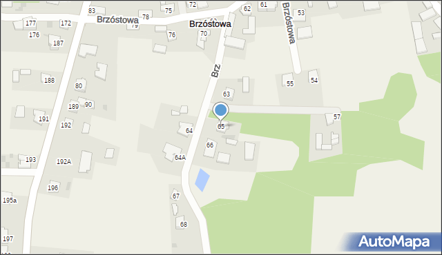 Brzóstowa, Brzóstowa, 65, mapa Brzóstowa