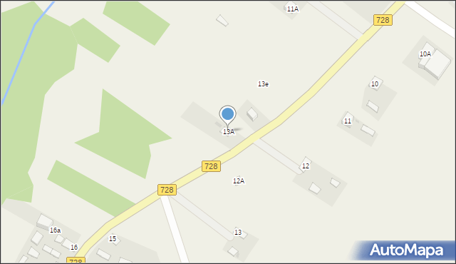 Brzostowiec, Brzostowiec, 13A, mapa Brzostowiec