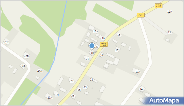 Brzostowiec, Brzostowiec, 18, mapa Brzostowiec