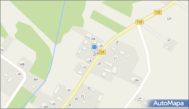 Brzostowiec, Brzostowiec, 20, mapa Brzostowiec