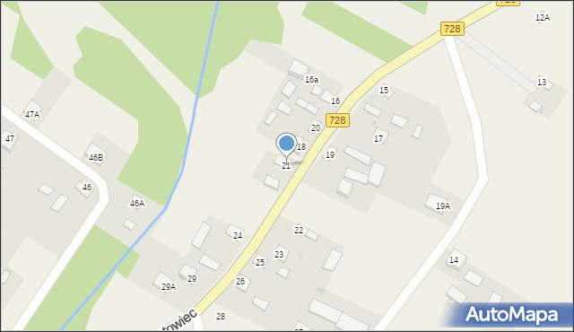 Brzostowiec, Brzostowiec, 21, mapa Brzostowiec