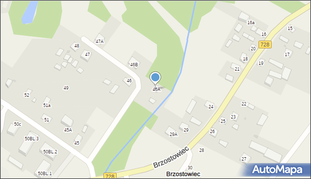 Brzostowiec, Brzostowiec, 46A, mapa Brzostowiec