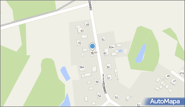 Brzostowiec, Brzostowiec, 58, mapa Brzostowiec