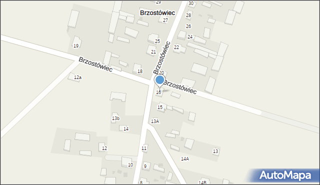 Brzostówiec, Brzostówiec, 17, mapa Brzostówiec