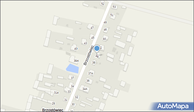 Brzostówiec, Brzostówiec, 41, mapa Brzostówiec
