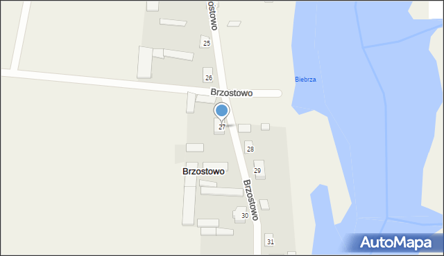 Brzostowo, Brzostowo, 27, mapa Brzostowo