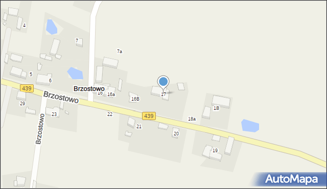 Brzostowo, Brzostowo, 17, mapa Brzostowo