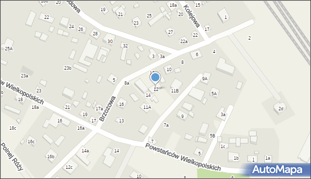 Brzoza, Brzozowa, 12, mapa Brzoza