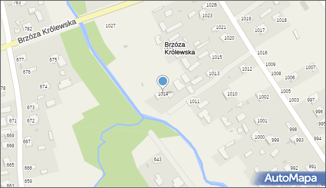 Brzóza Królewska, Brzóza Królewska, 1014, mapa Brzóza Królewska