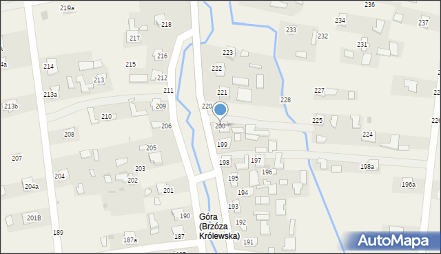 Brzóza Królewska, Brzóza Królewska, 200, mapa Brzóza Królewska